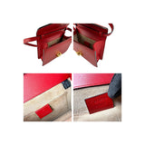Gucci Red Calfskin Leather Small Sylvie Shoulder Bag