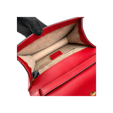 Gucci Red Calfskin Leather Small Sylvie Shoulder Bag