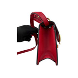 Gucci Red Calfskin Leather Small Sylvie Shoulder Bag