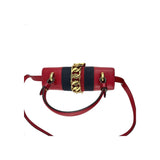 Gucci Red Calfskin Leather Small Sylvie Shoulder Bag