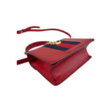 Gucci Red Calfskin Leather Small Sylvie Shoulder Bag
