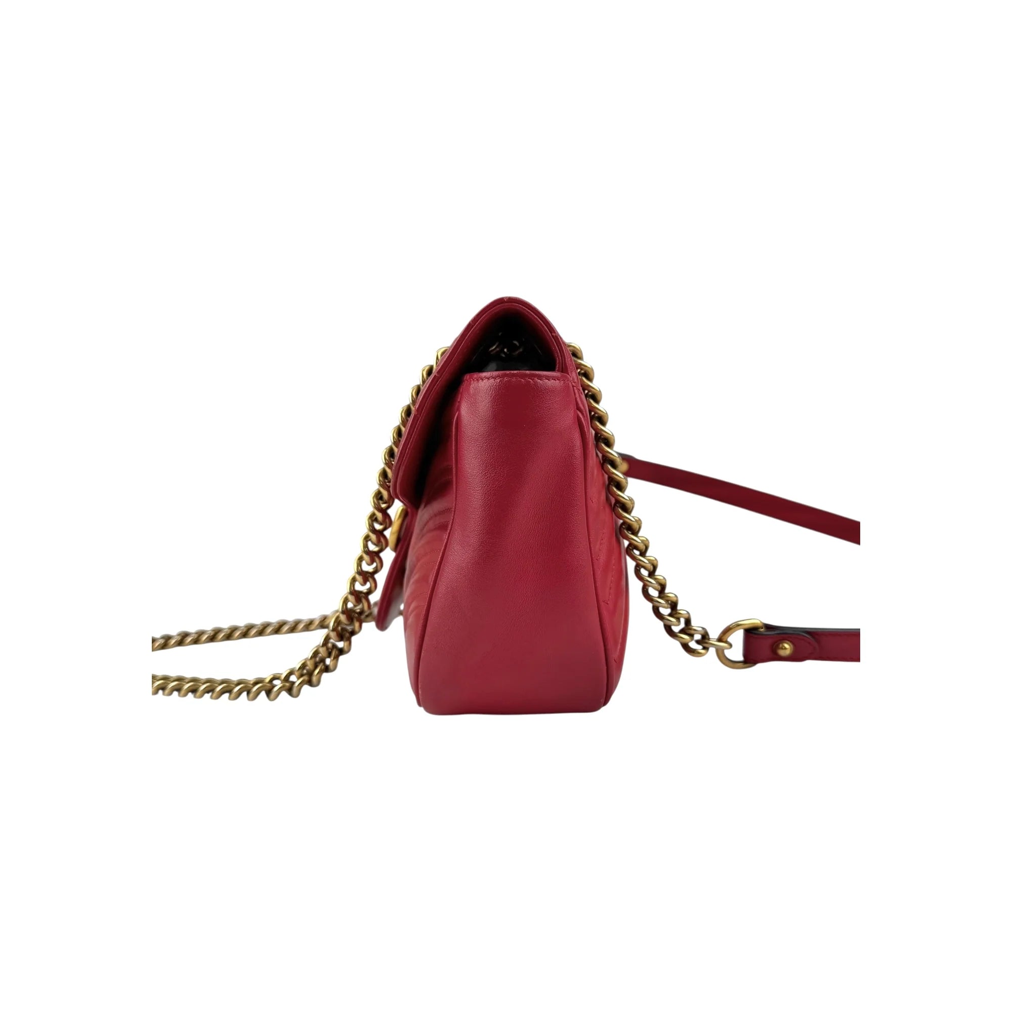 Gucci Red GG Marmont Matelasse Crossbody Bag