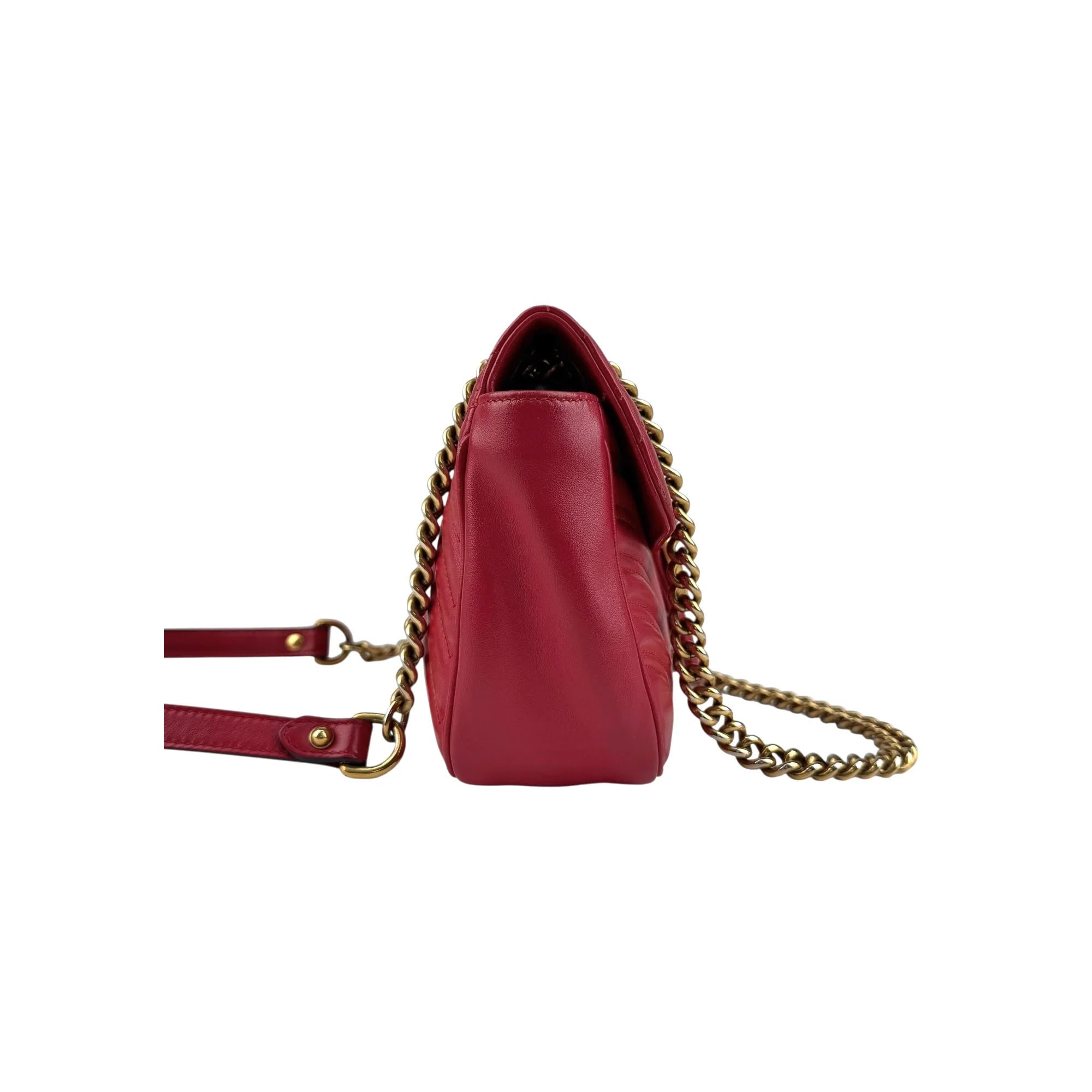 Gucci Red GG Marmont Matelasse Crossbody Bag