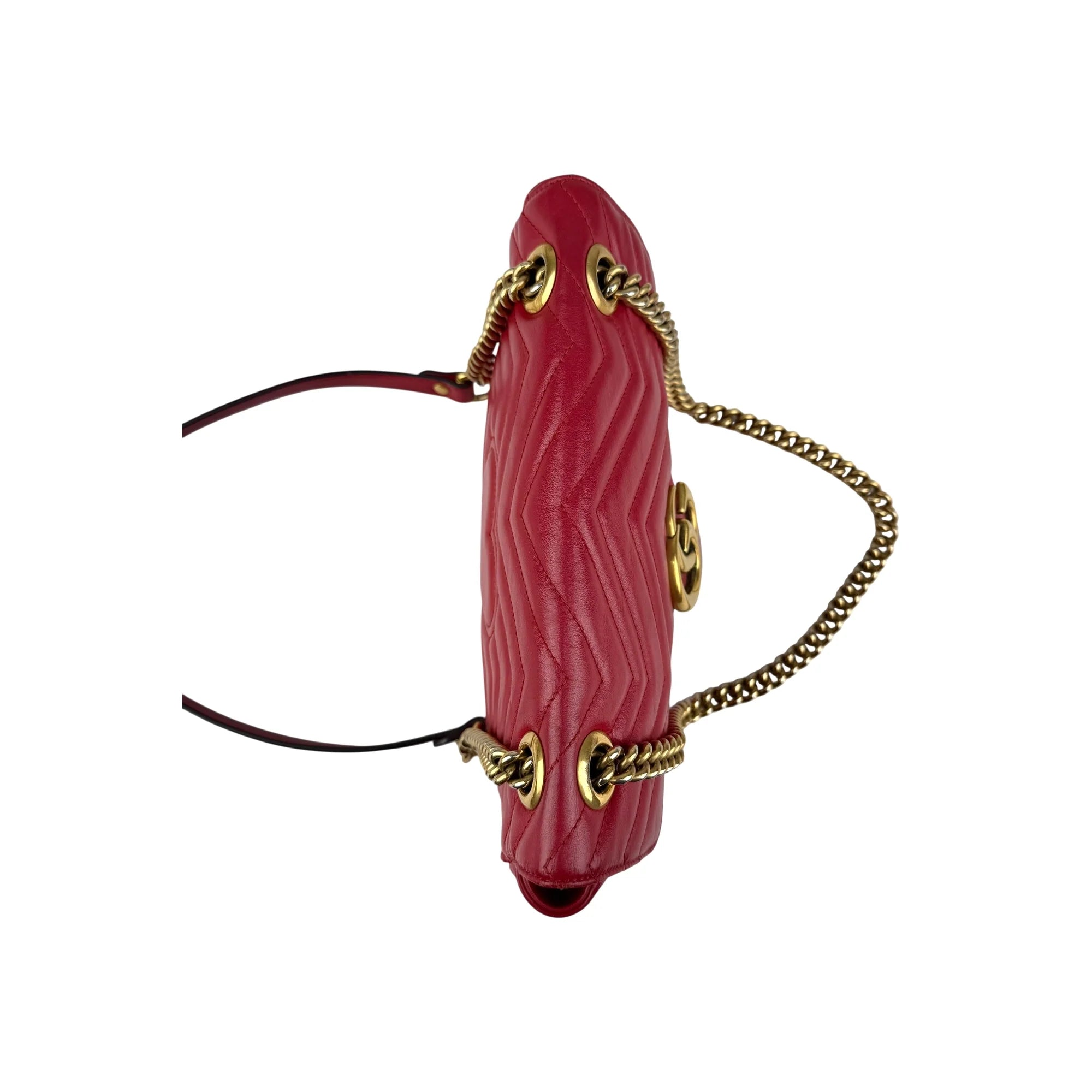Gucci Red GG Marmont Matelasse Crossbody Bag