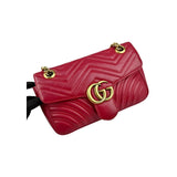 Gucci Red GG Marmont Matelasse Crossbody Bag