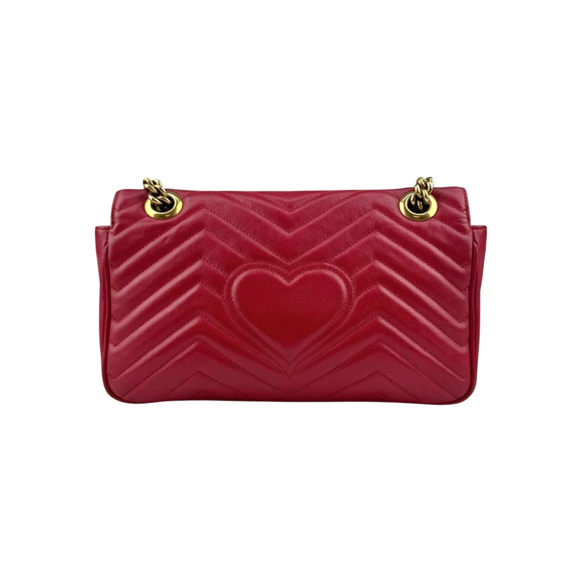 Gucci Red GG Marmont Matelasse Crossbody Bag