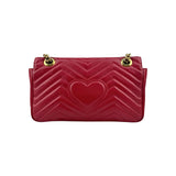 Gucci Red GG Marmont Matelasse Crossbody Bag