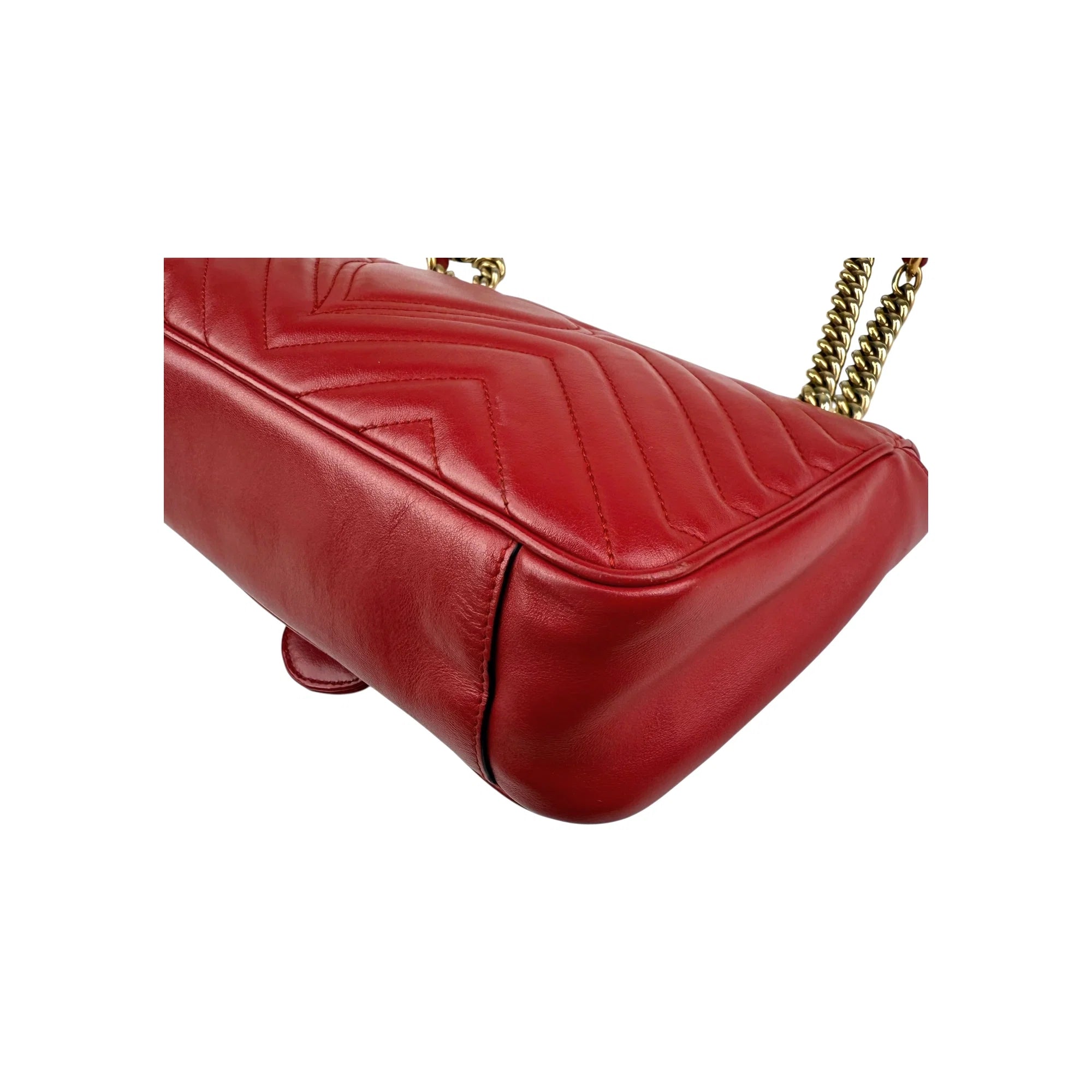 Gucci Red GG Marmont Matelasse Crossbody Bag
