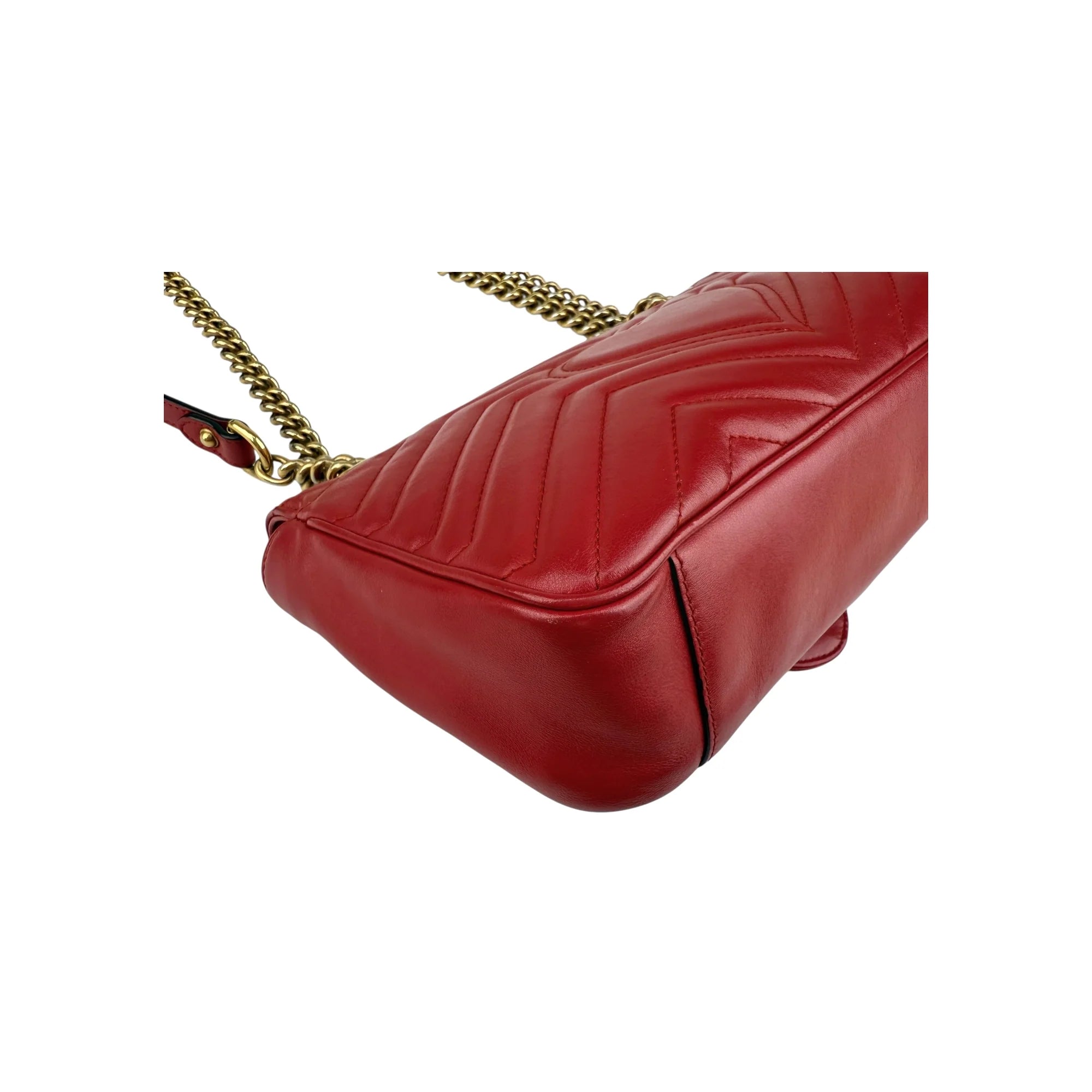 Gucci Red GG Marmont Matelasse Crossbody Bag