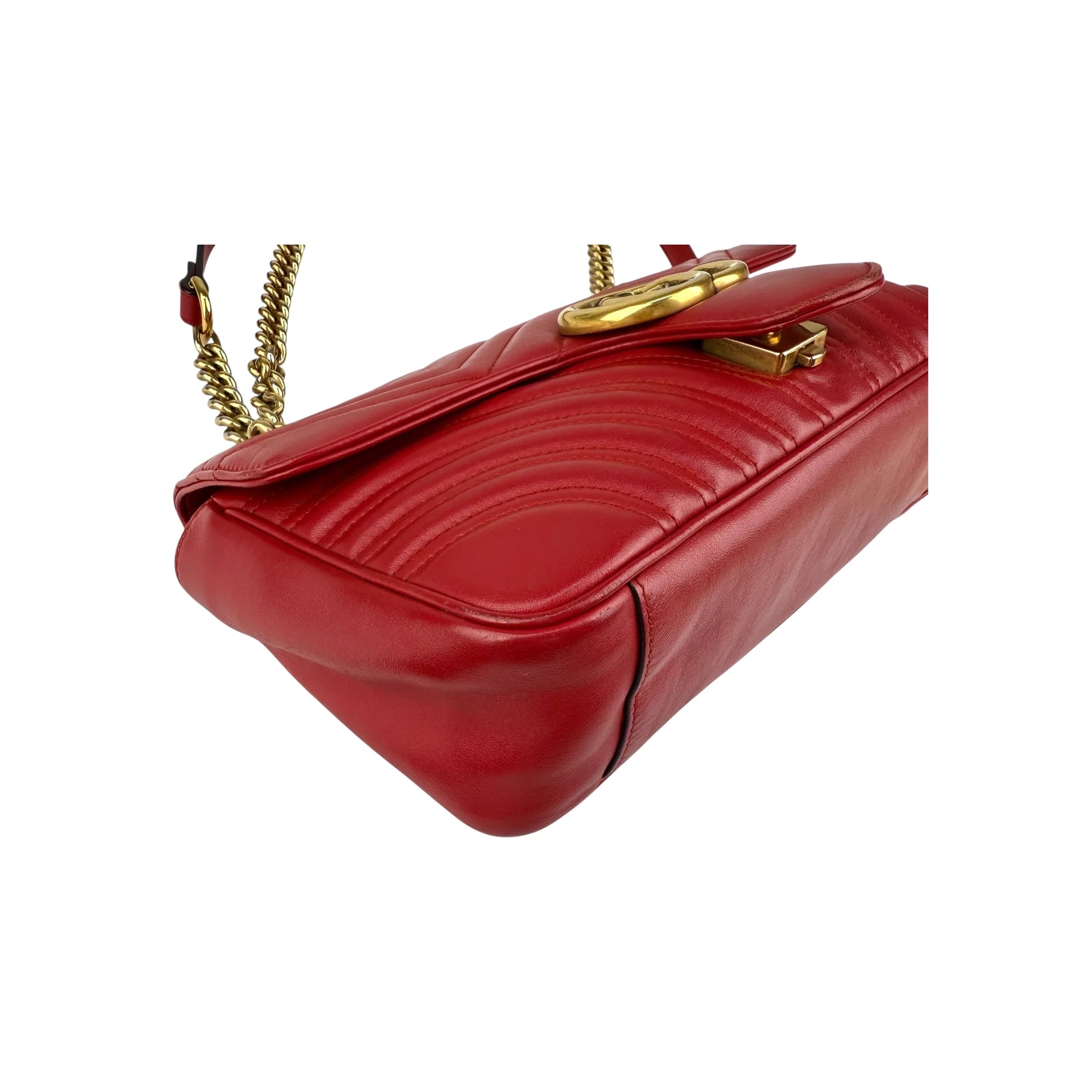 Gucci Red GG Marmont Matelasse Crossbody Bag
