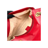 Gucci Red GG Marmont Matelasse Shoulder Bag Leather