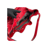 Gucci Red Leather Bucket Bag with Tassels