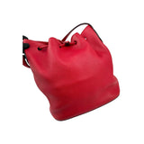 Gucci Red Leather Bucket Bag with Tassels