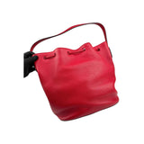 Gucci Red Leather Bucket Bag with Tassels