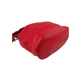 Gucci Red Leather Bucket Bag with Tassels