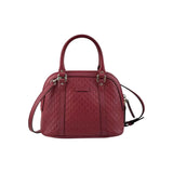 Gucci Red Micro Guccissima Leather Mini Dome Crossbody Bag