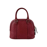 Gucci Red Micro Guccissima Leather Mini Dome Crossbody Bag