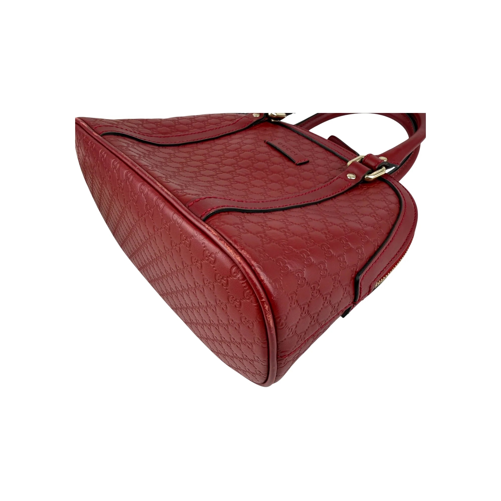 Gucci Red Micro Guccissima Leather Mini Dome Crossbody Bag