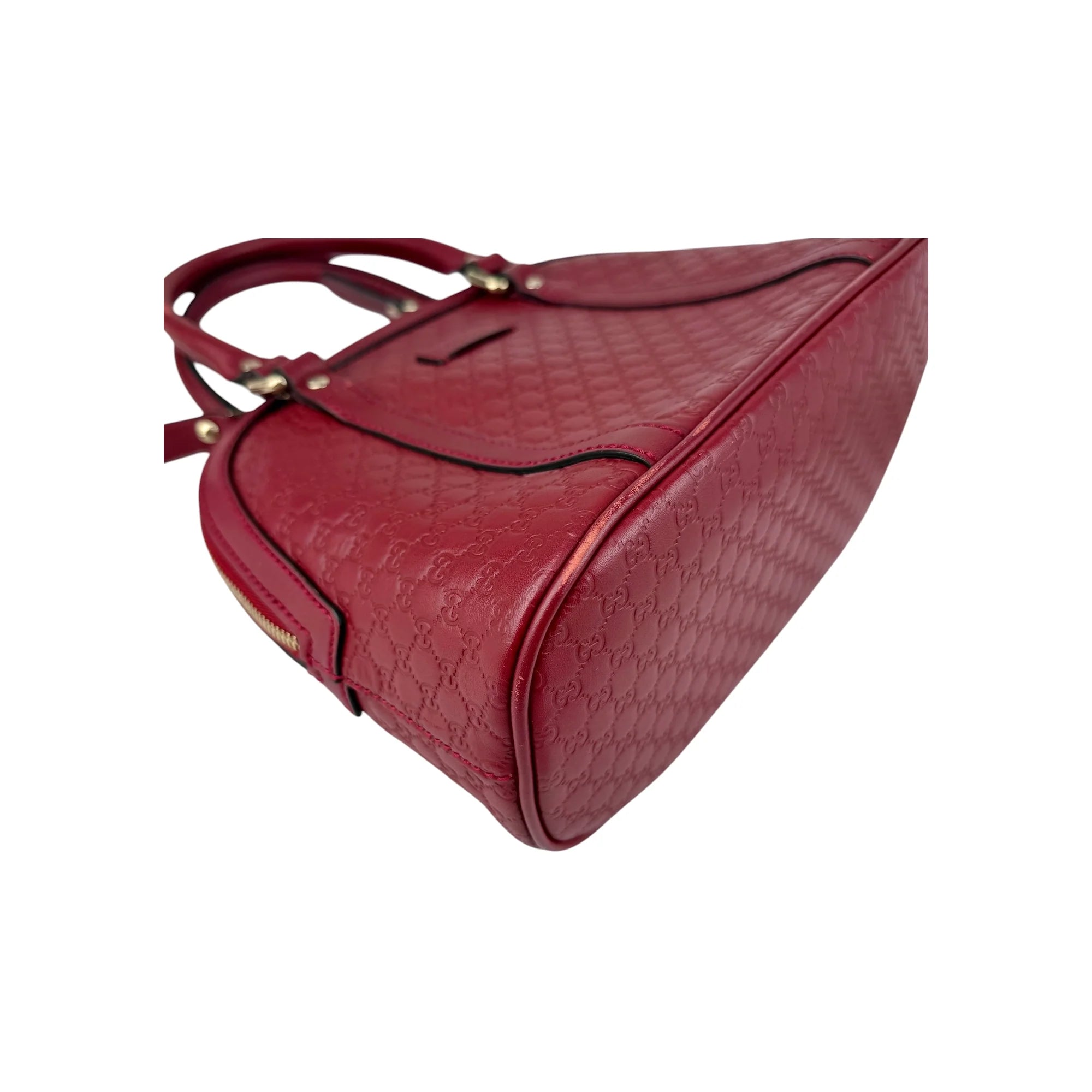 Gucci Red Micro Guccissima Leather Mini Dome Crossbody Bag