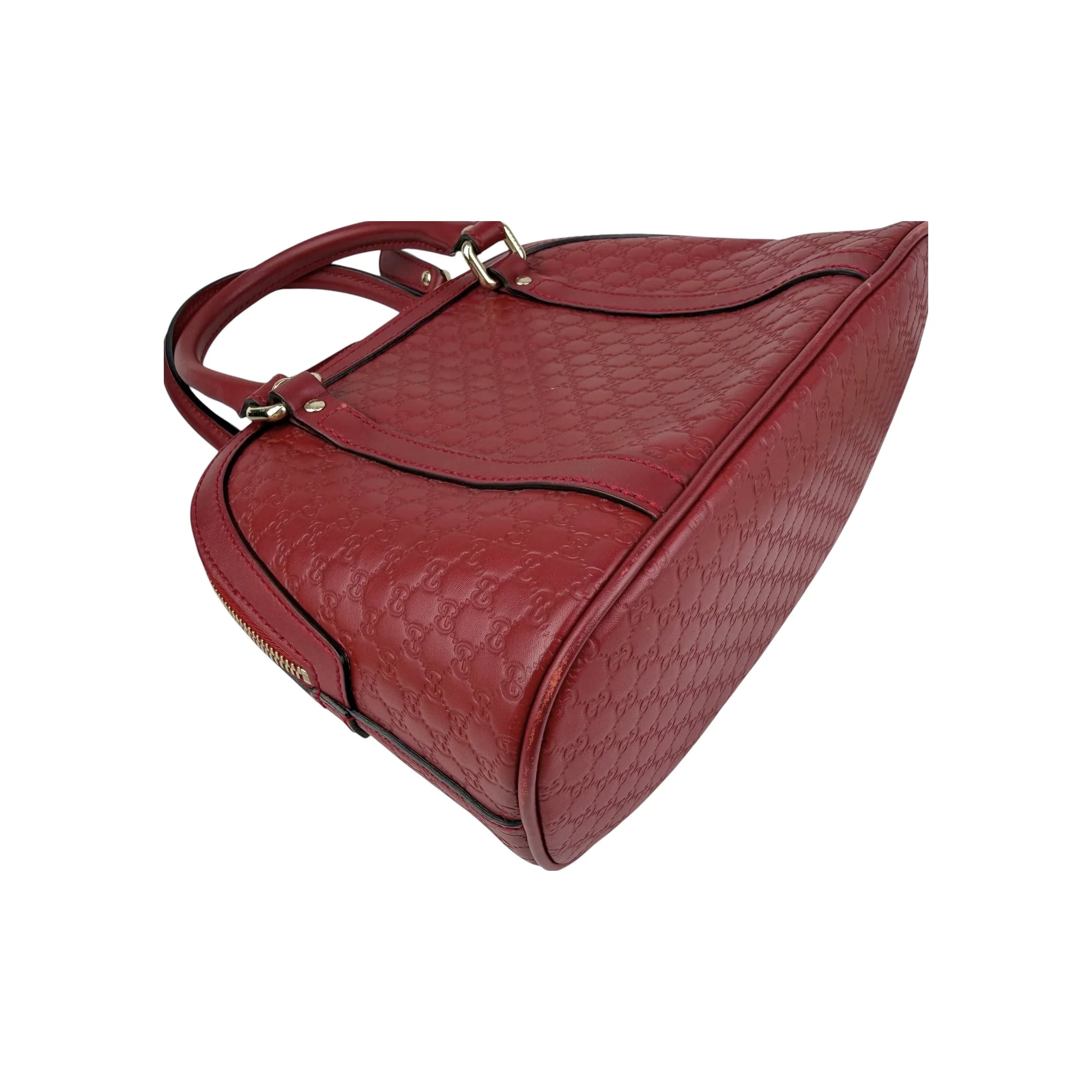 Gucci Red Micro Guccissima Leather Mini Dome Crossbody Bag