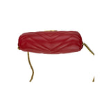 Gucci Red Quilted Leather GG Marmont Matelasse Mini Bag