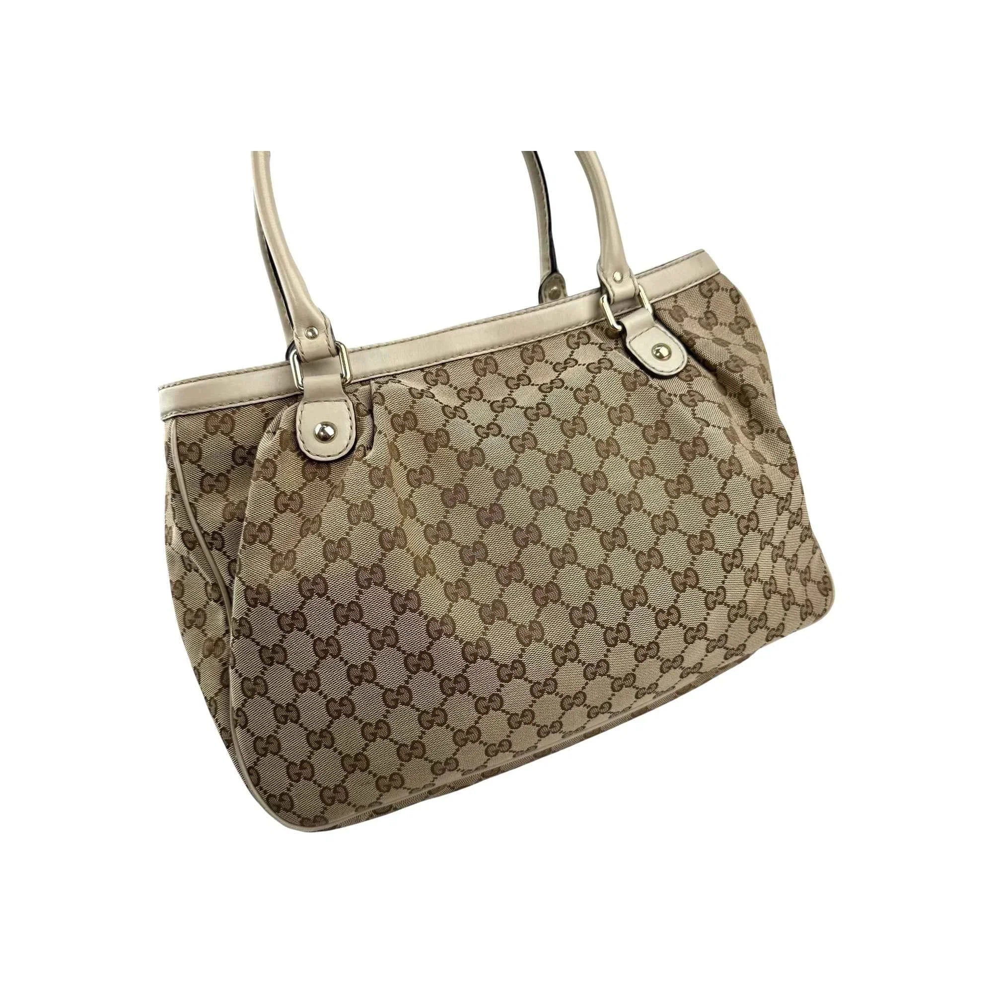 Gucci Sukey Beige Cloth Handbag