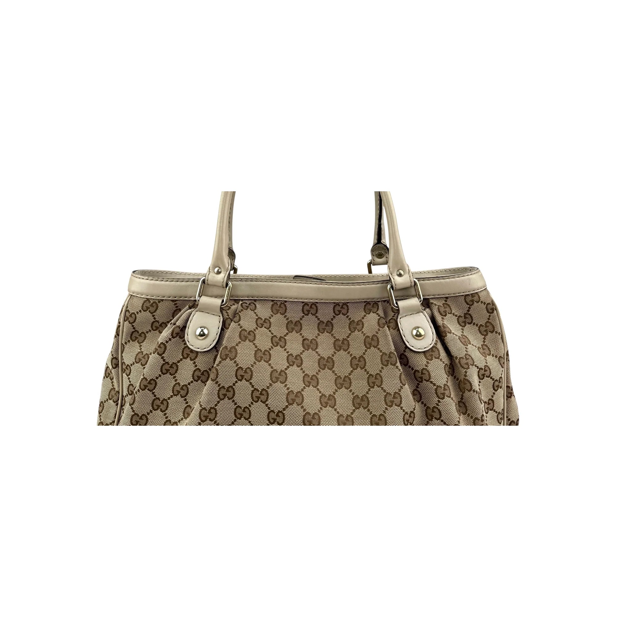Gucci Sukey Beige Cloth Handbag