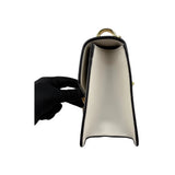 Gucci White Calfskin Leather Small Sylvie Shoulder Bag