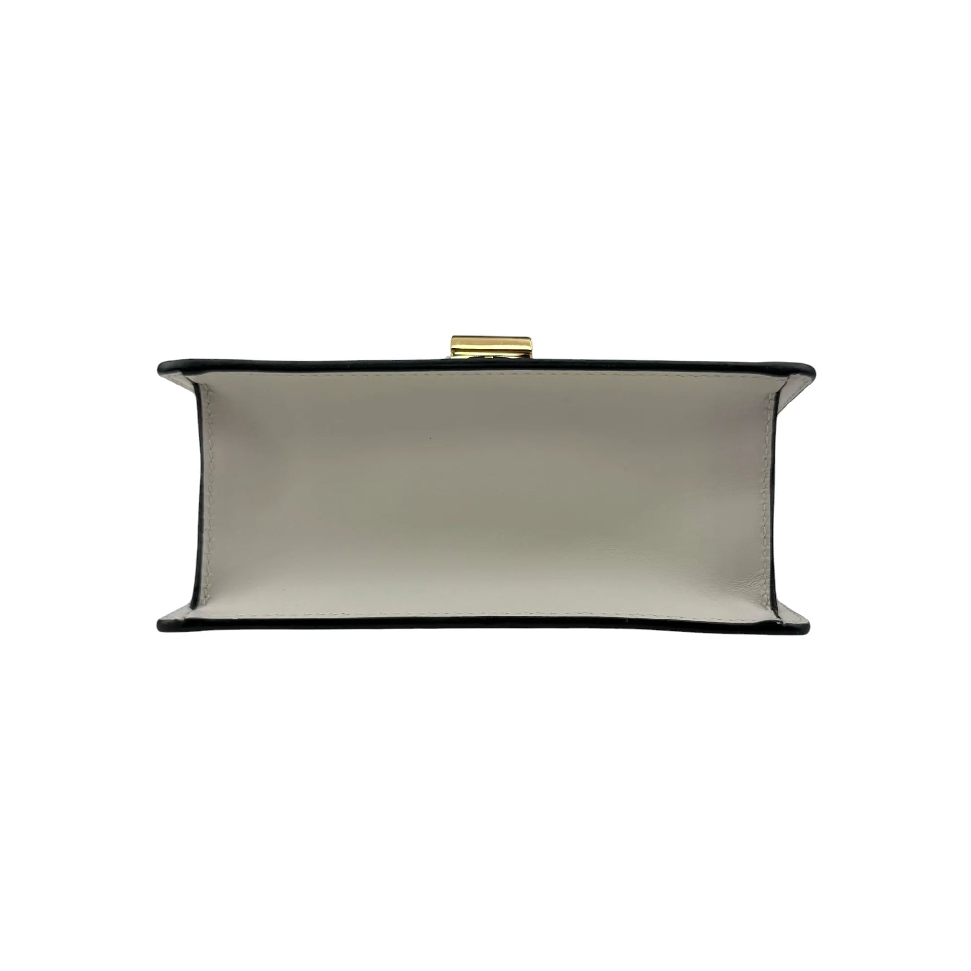 Gucci White Calfskin Leather Small Sylvie Shoulder Bag