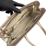 gucci rose gold leather medium bright bit tote inside
