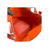 Hermes Preloved Picotin Lock 18 Red Leather Tote Women Handbags