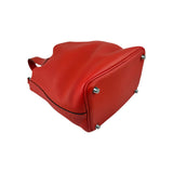 Hermes Preloved Picotin Lock 18 Red Leather Tote Women Handbags