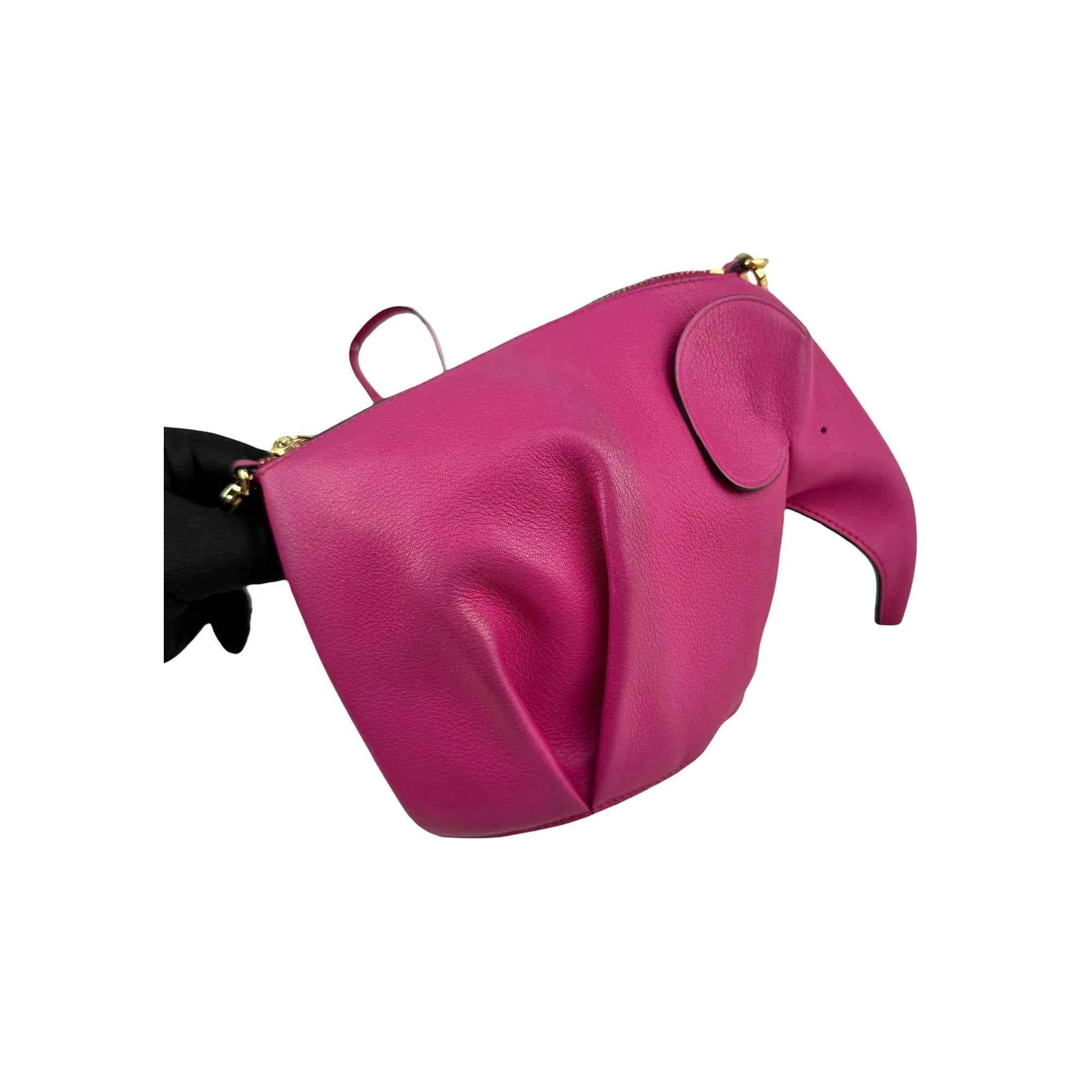 Loewe Elephant Mini Crossbody Bag Pink