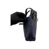 Loewe Navy Blue Leather Repeat Anagram T Pouch Crossbody Bag