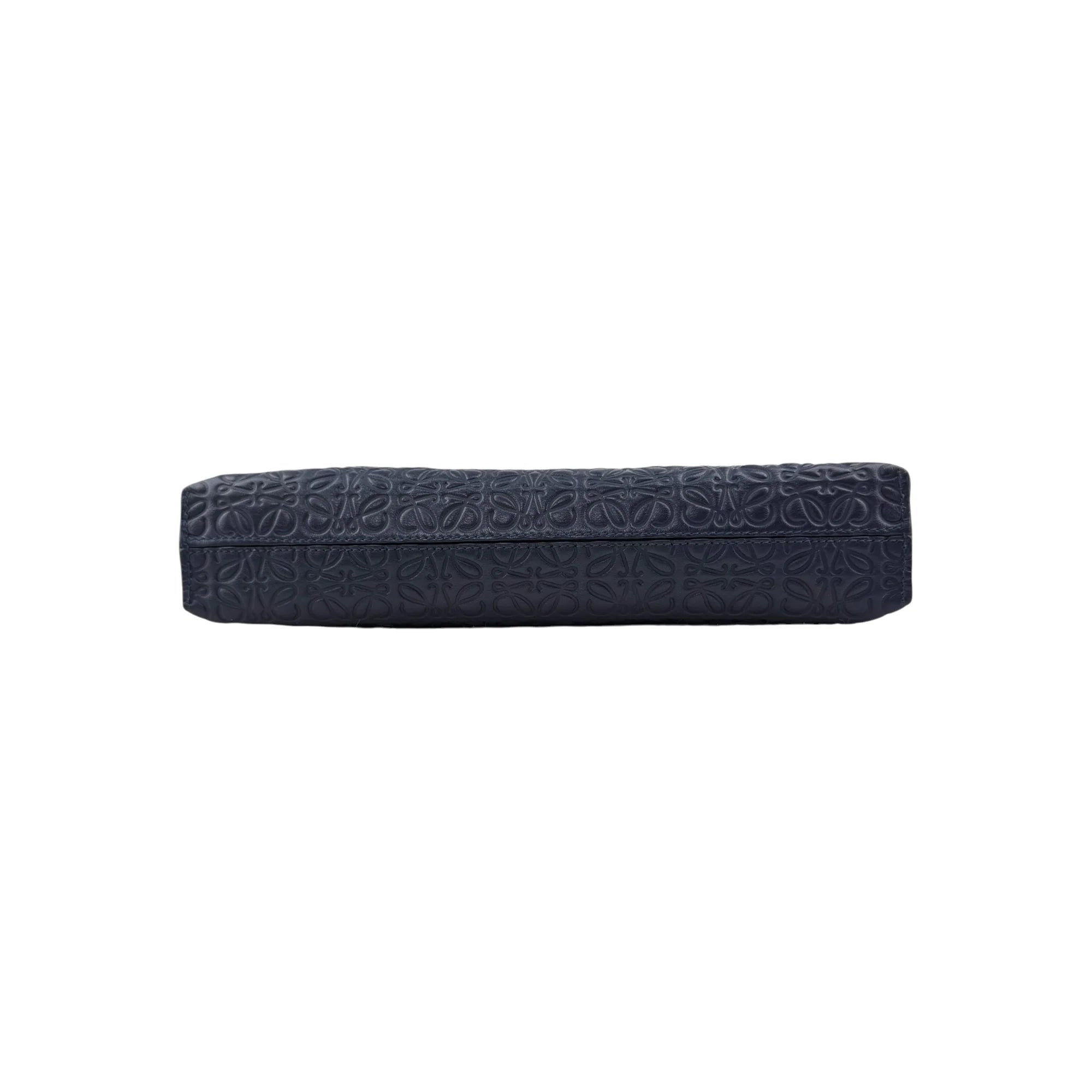 Loewe Navy Blue Leather Repeat Anagram T Pouch Crossbody Bag