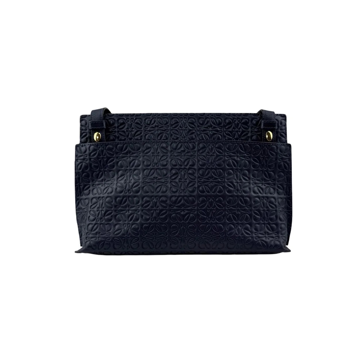 Loewe Navy Blue Leather Repeat Anagram T Pouch Crossbody Bag