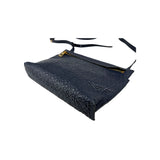 Loewe Navy Blue Leather Repeat Anagram T Pouch Crossbody Bag
