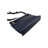 Loewe Navy Blue Leather Repeat Anagram T Pouch Crossbody Bag