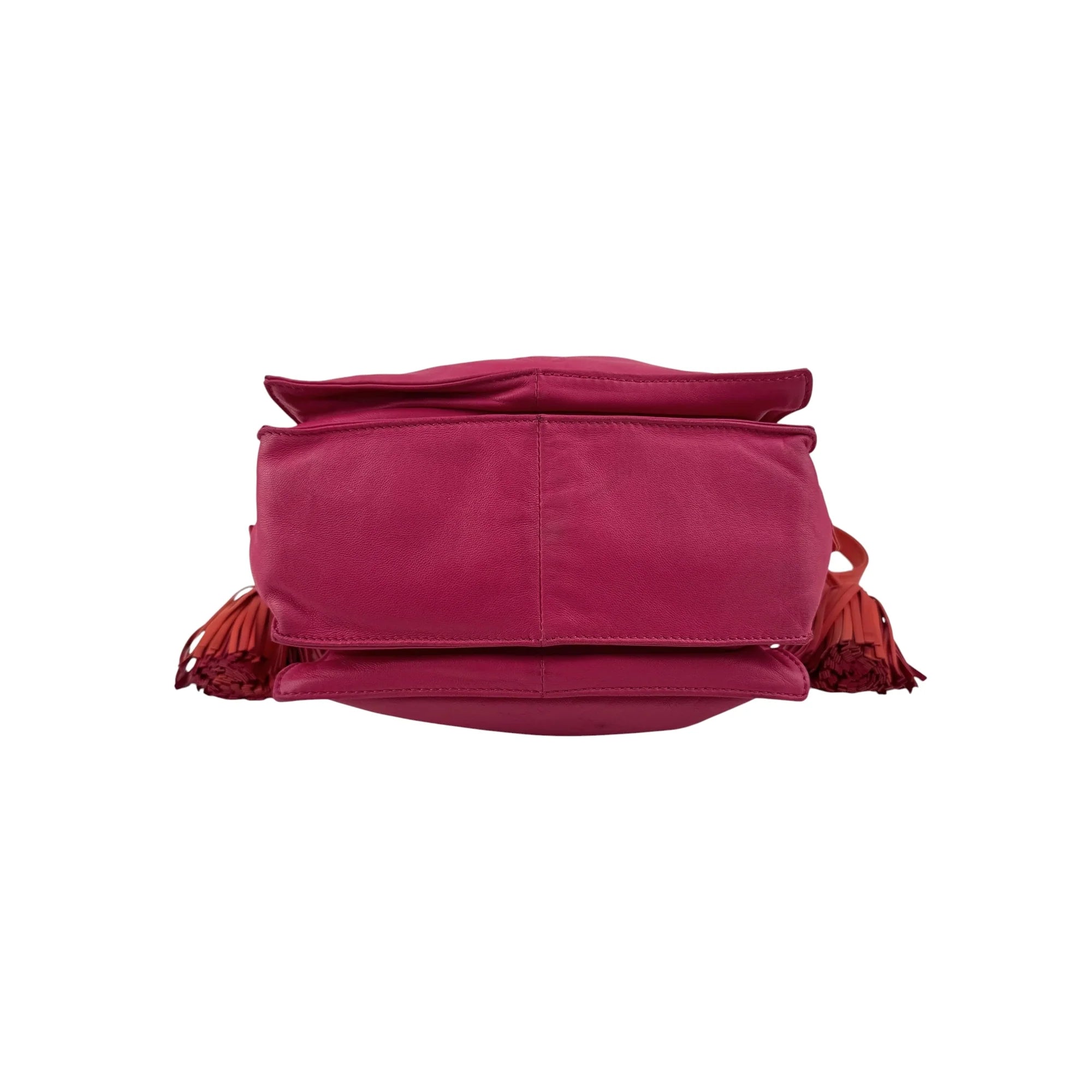 Loewe Pink/Coral Leather Flamenco Shoulder Bag