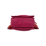 Loewe Pink/Coral Leather Flamenco Shoulder Bag