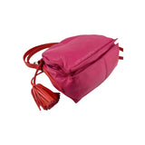 Loewe Pink/Coral Leather Flamenco Shoulder Bag