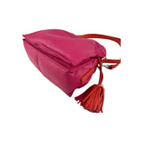 Loewe Pink/Coral Leather Flamenco Shoulder Bag