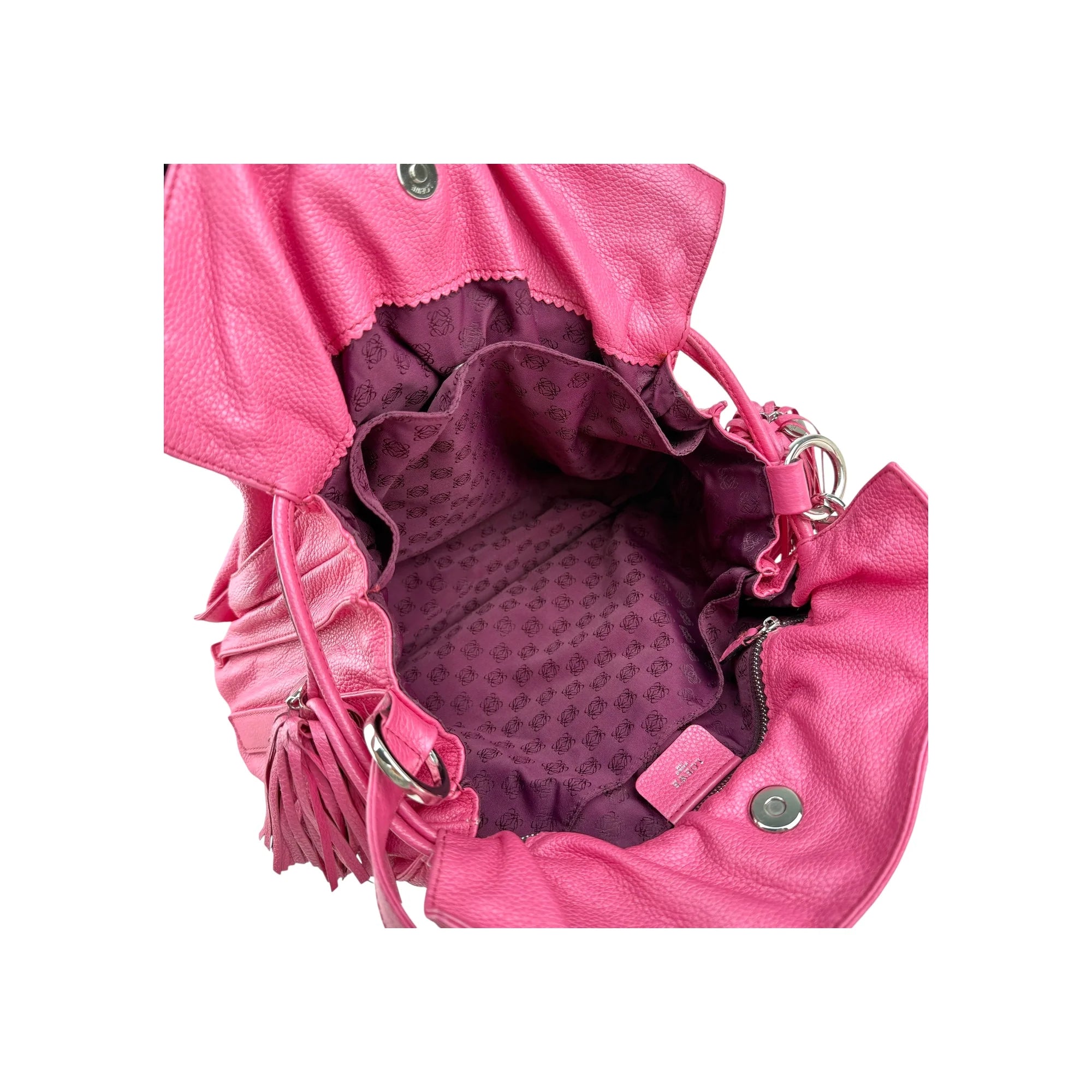 Loewe Pink Leather Flamenco Shoulder Bag