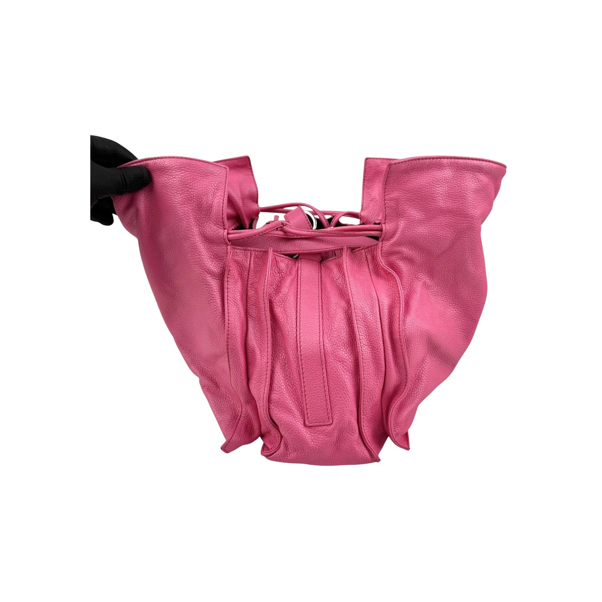 Loewe Pink Leather Flamenco Shoulder Bag