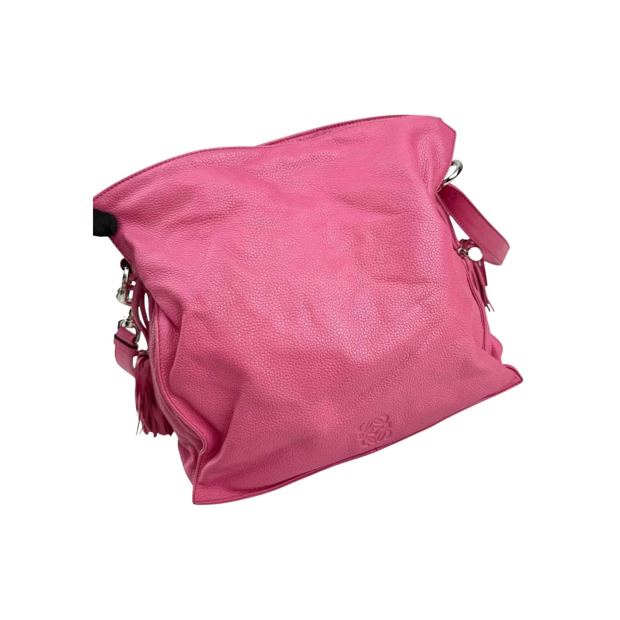 Loewe Pink Leather Flamenco Shoulder Bag
