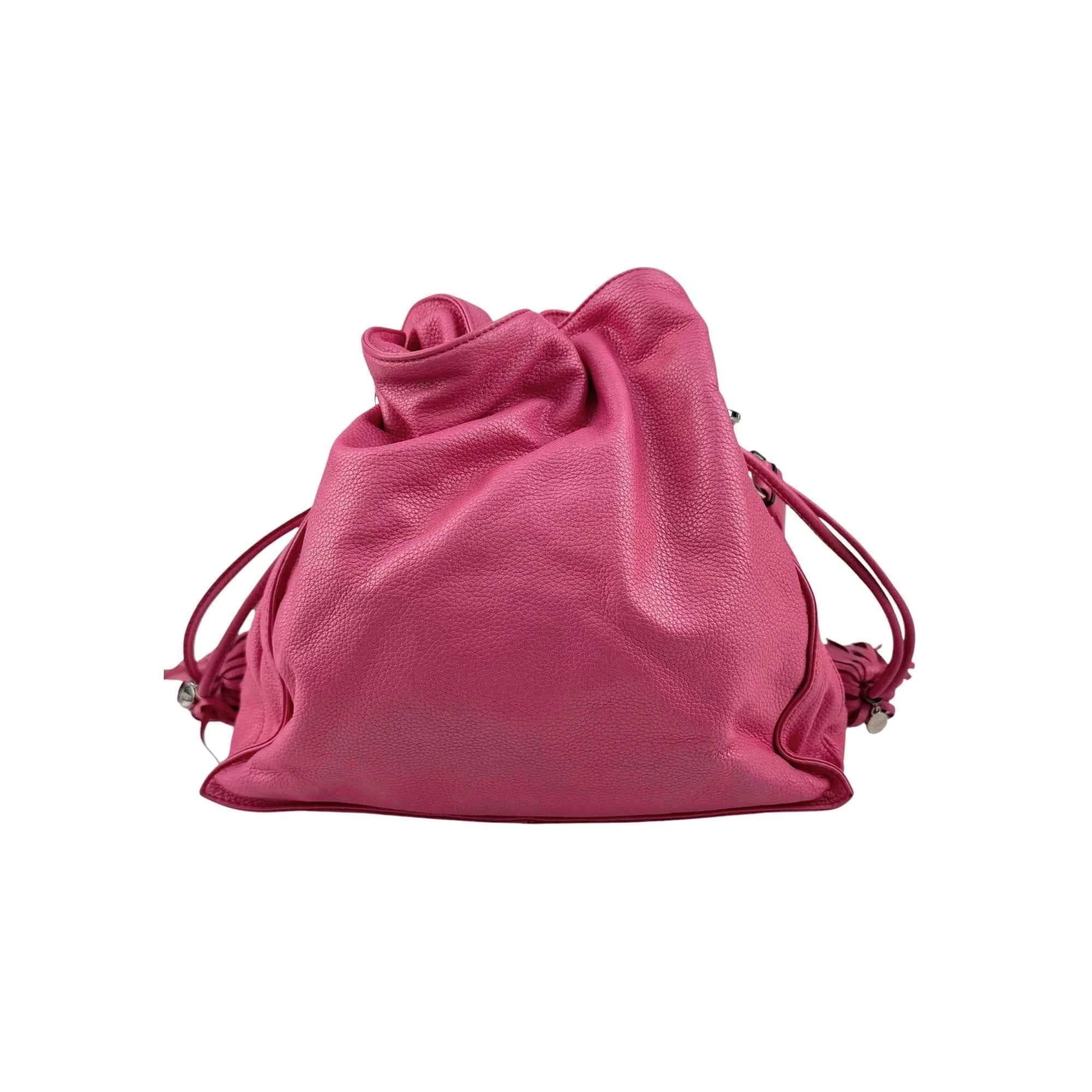 Loewe Pink Leather Flamenco Shoulder Bag