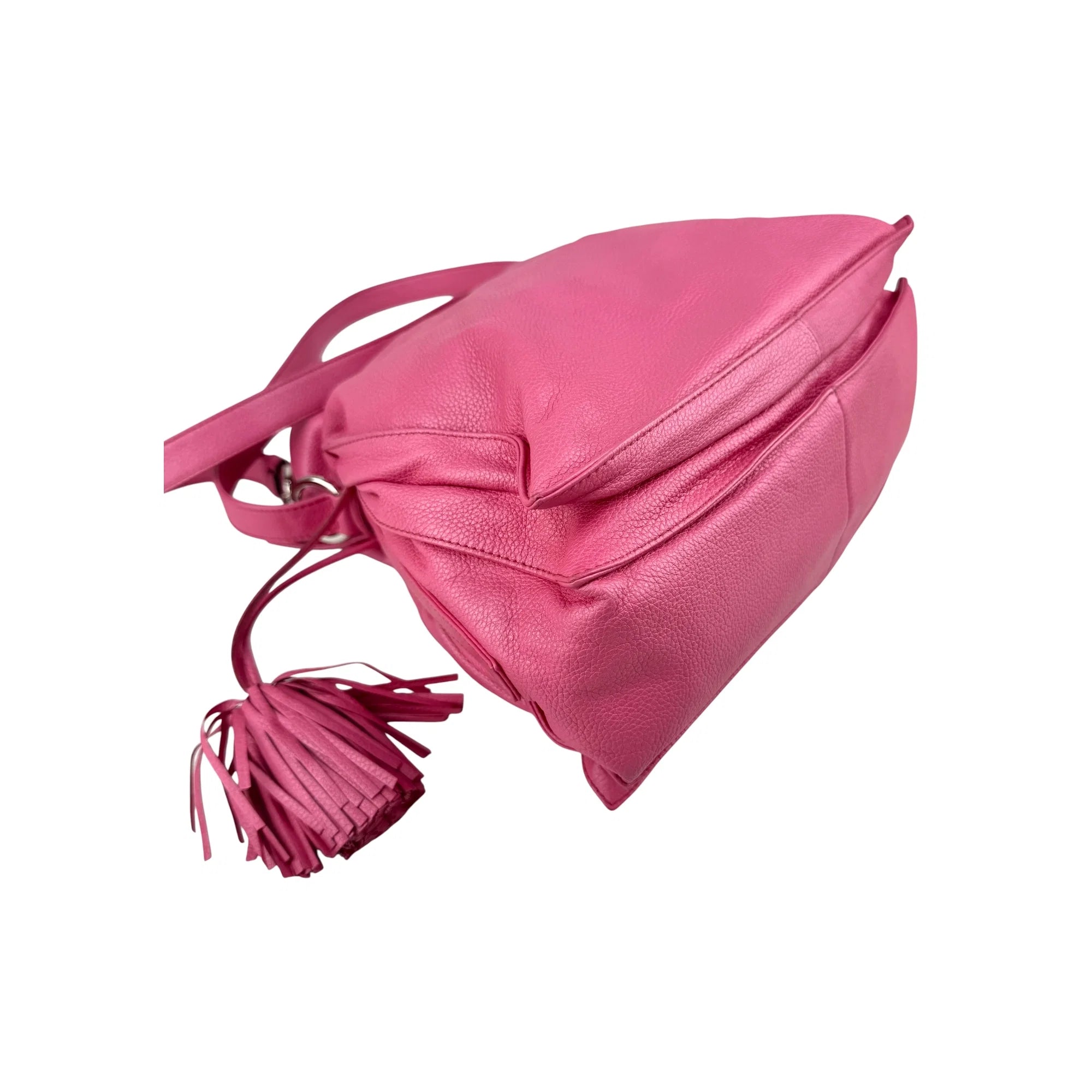 Loewe Pink Leather Flamenco Shoulder Bag