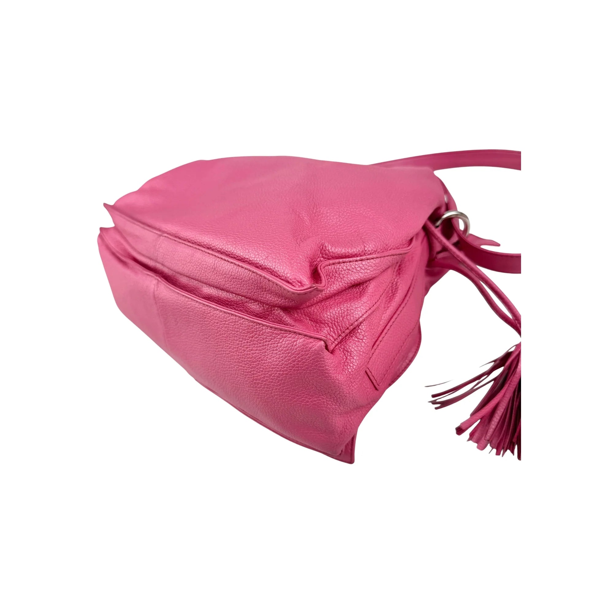 Loewe Pink Leather Flamenco Shoulder Bag