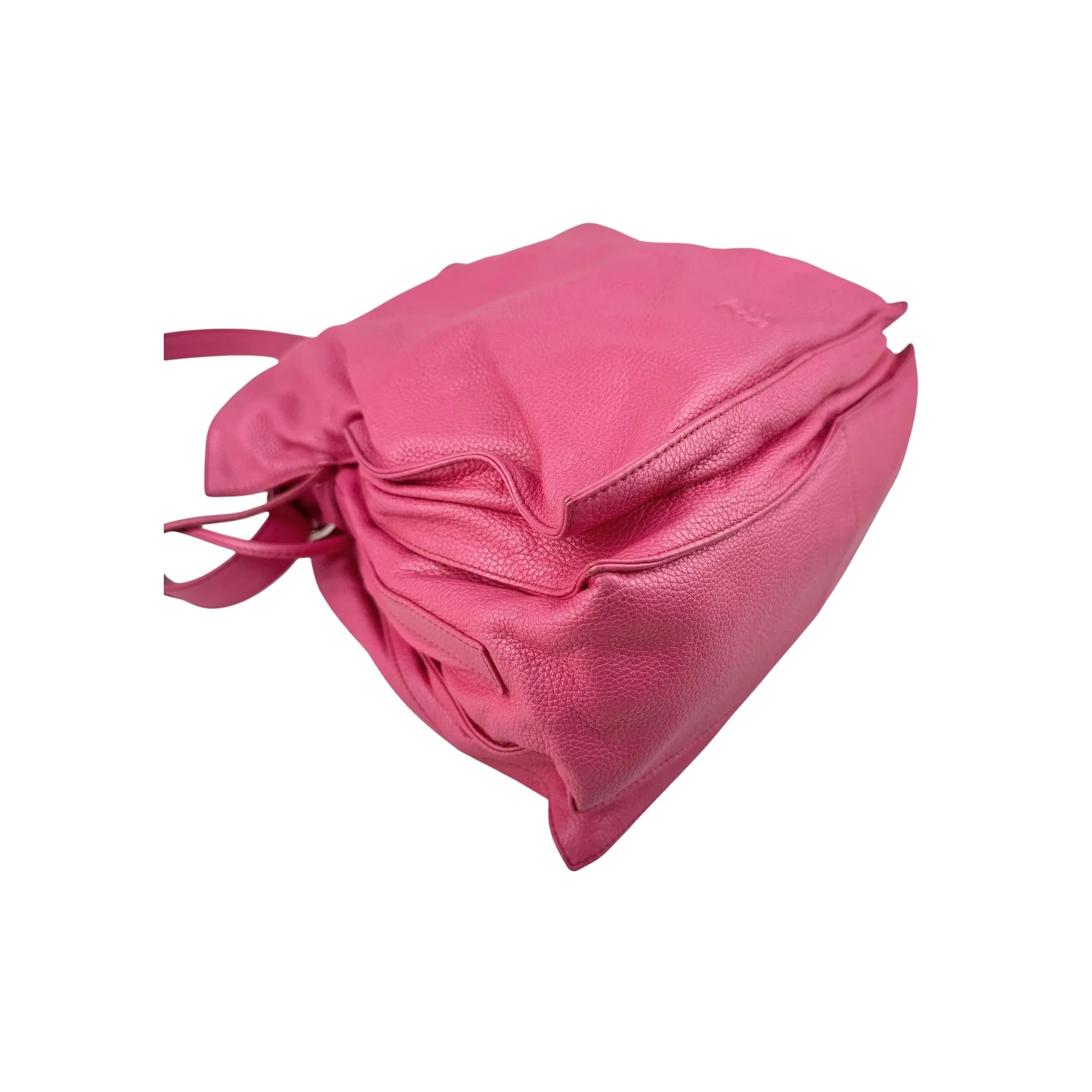 Loewe Pink Leather Flamenco Shoulder Bag