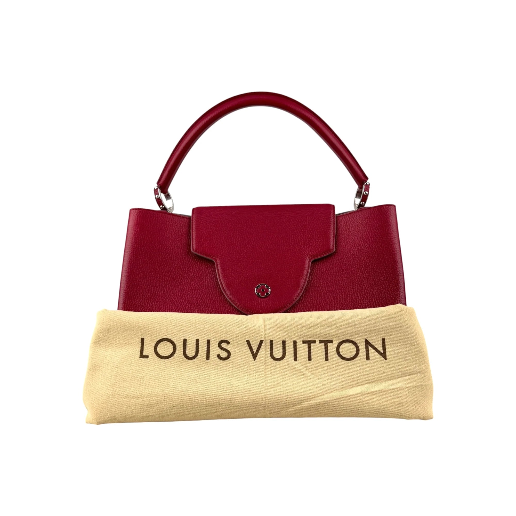 Louis Vuitton Cherry Taurillon Leather Capucines GM Bag